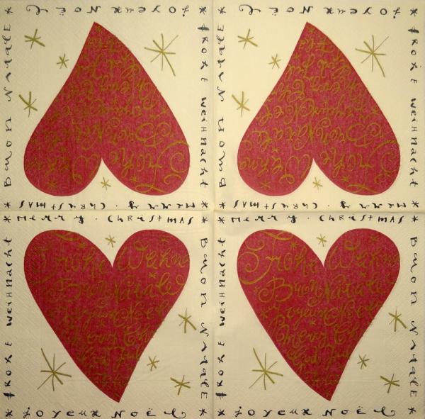 214 Herz / Herzen - 4-lagig - Paper Design - Taschentuch